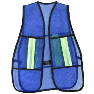 CHALECO DE MALLA AZUL ALTA VISIBILIDAD CON REFLEJANTE T JYRSA