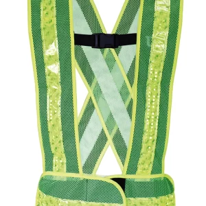 CHALECO CARRILLERO AZUL/ANARANJADO/VERDE,CON BIES HIGH VISIBILITY JYRSA