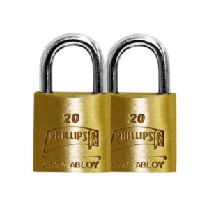 CANDADO 20 2 PZ LATÓN PHILLIPS