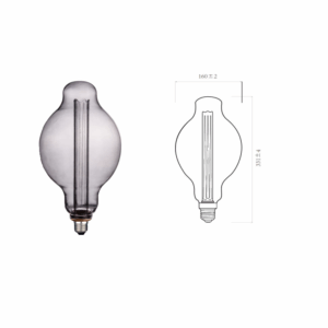 FOCO VINTAGE LED,3.5W,ATENUABLE,LUZ SUAVE CALIDA,AHORRADOR,TECNOLITE 3DBT160LEDFC20VH