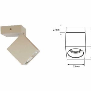 LAMPARA COLOR BLANCA FORMA CUADRADA CON LED INTEGRADO TECNOLITE 60YSN4010MVB