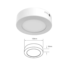 PLAFON DE LUZ LED COLOR BLANCO DE 6 WATTS,TECNOLITE 6PTLLEDR65MVB