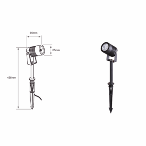 REFLECTOR DIRIGIDO CON ESTACA EXTERIOR ACABADO NEGRO TECNOLITE 09HLED752MV30N