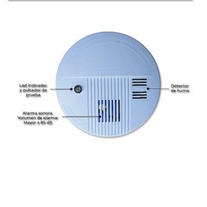 DETECTOR DE HUMO PARA USO DE INTERIOR EN EL HOGAR NO INCLUYE BATERIAS APP DH-98A-S