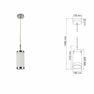 LAMPARA COLGANTE BAMBERA,INTERIORES,HASTA 60W a 60W,TECNOLITE 60CTL0003MVOP