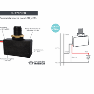 CAJA DE RECARGA DE BATERIAS LED TIPO,LAMPARA CON CABLES ELECTRICOS APP FI-770/LED  TECNOLITE