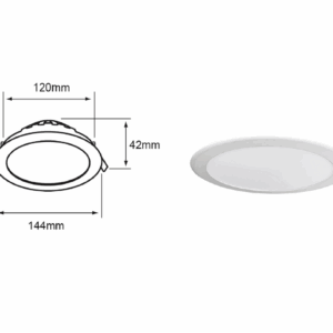 LAMPARA DE LUZ LED DE 9 WATTS DE POTENCIA PARA TECHOS TECNOLITE 09YDMLED001MV40B