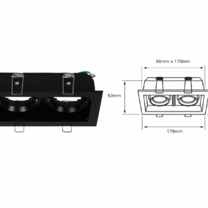 LAMPARA COLOR NEGRO DIRIGIBLE 14W TECNOLITE 120YD4002MVN