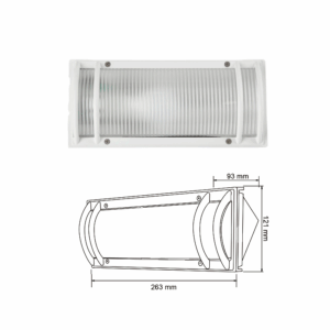 LAMPARA TIPO INDUSTRIAL DE ALUMUNIO COLOR BLANCO TECNOLITE H-1090/B TREZZA