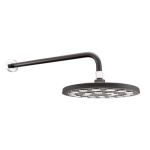 REGADERA DE PLATO REDONDO HELVEX H3007-tr035-eb/cr NEGRO / CROMO