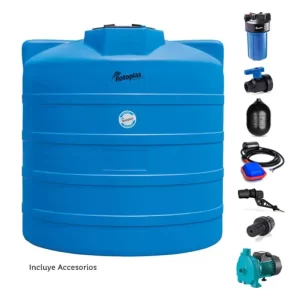 CISTERNA EQUIPADA DE 10,000L CON MEDIDOR DE NIVEL CON SMART ROTOPLAS 510216 AZUL