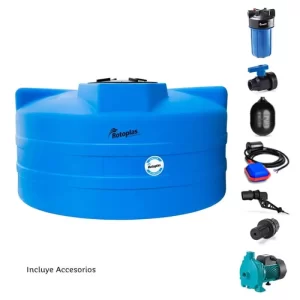 CISTERNA EQUIPADA DE 5000L CON MEDIDOR DE NIVEL CON SMART ROTOPLAS 510215 AZUL