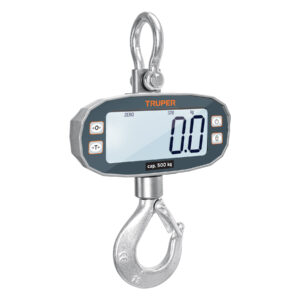 BASCULA ELECTRONICA COLGANTE RECARGABLE 500 KG TRUPER 102543